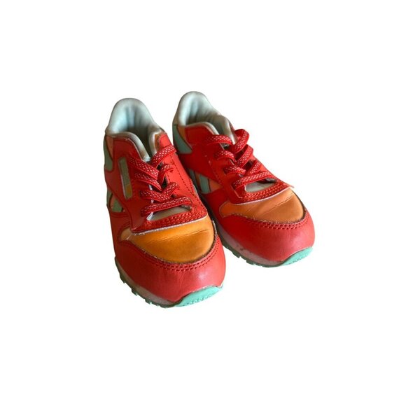 Reebok Kids Sneakers Red & Orange Size 9 - Picture 1 of 5